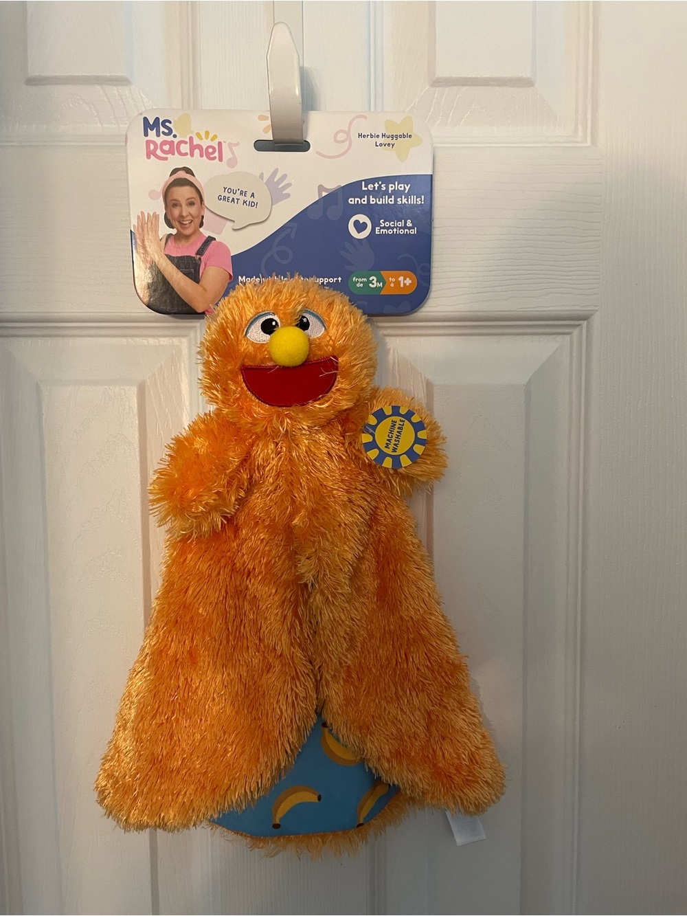 Ms. Rachel Orange Plush Lovey with Yellow Nose
